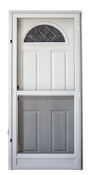 Combination Door for Mobile Home w/ Decorative Fan Lite Glass (NOT RETURNABLE)