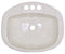20in x 16in Plastic Rectangle/Oval Lavatory Sink (Almond)