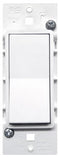 A white Pass & Seymour self-contained rocker wall switch with adjustable mounting ears.