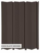Vinyl skirting in the color chocolate brown, set on a white background