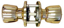 Cardinal Polished Brass Knob Handle Entrance Door Lock Set
