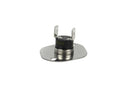 A limit switch for mobile home gas/propane models, featuring metallic construction with two protruding electrical contacts on a circular base.