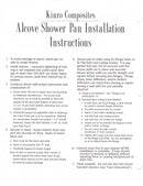 Kinro alcove shower pan installation guide