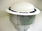 Ventline bathroom exhaust fan with light, white in color, showing the fan's cover and part of the internal structure.