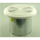 Ventline bathroom exhaust fan with white cover and grill, displayed against a neutral background.