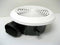 Ventline bathroom exhaust fan with white grill and side exhaust ductwork.