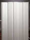 Stack of white vinyl skirting panels with a vented design.