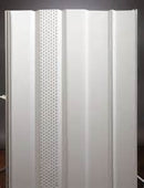 A stack of white vented skirting panels
