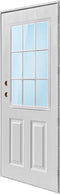 9-Lite Steel 6-Panel Outswing Door for Mobile Homes with Cottage Window (NOT RETURNABLE)