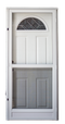 Combination Door for Mobile Home w/ Decorative Fan Lite Glass (NOT RETURNABLE)