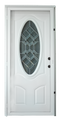 Lifestyle 3/4 Oval Fiberglass Combination Door for Mobile Homes (NOT RETURNABLE)