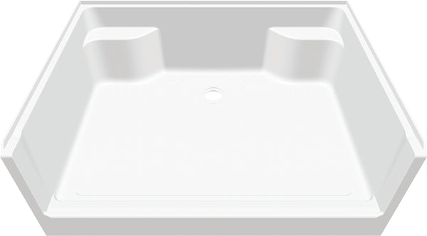 Lyons 42''x54'' White Mobile Home Shower Base With 3 Piece Surround