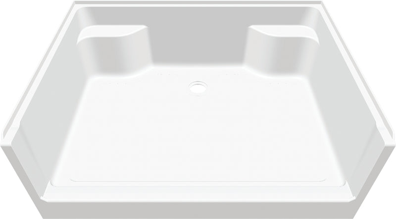 Lyons 42''x54'' White Mobile Home Shower Base With 3 Piece Surround