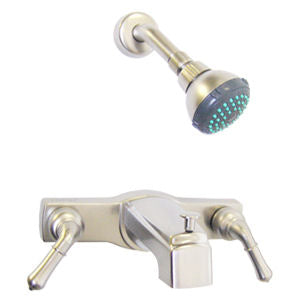 Empire 8in Brushed Nickel Tub & Shower Diverter W/ Lever Handles