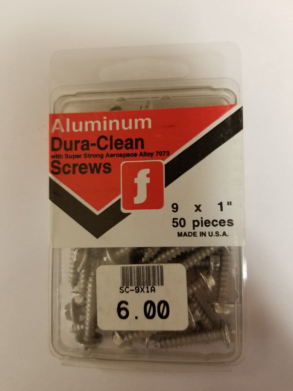 Aluminum Dura-Clean Screws 1 Inch ( Wont Rust )