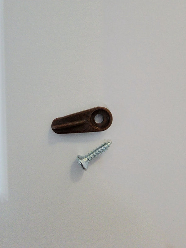 Dark Brown Plastic Storm Window Clip with Screw