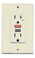 Ivory 15 AMP Ground Fault Circuit Interrupter