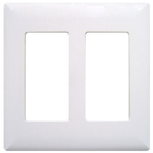 Pass & Seymour White Two Gang Snap-On Wall Switch/Receptacle Plate