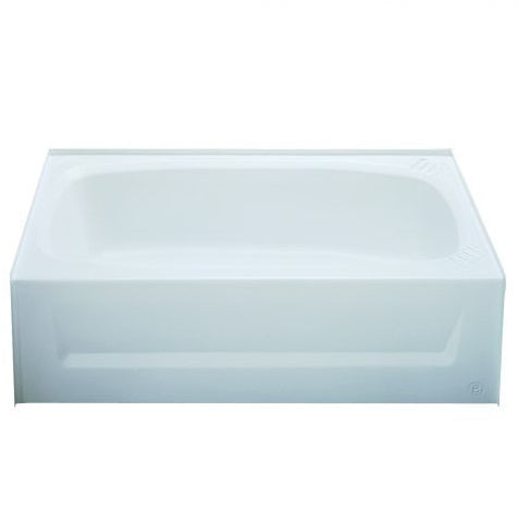 Kinro 27 in x 54 in Mobile Home Tub with Left Drain (White Color)