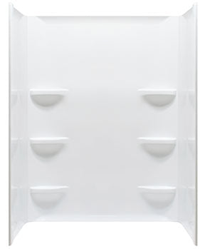 Lyons 27''x54'' White Mobile Home Shower Base With 3 Piece Surround