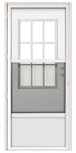 9-Lite Combination Door for Mobile Homes with Cottage Window (NOT RETURNABLE)