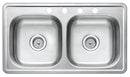 Stainless Steel Kitchen Sink 33 x 19 x 8