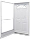 Steel Combination Door for Mobile Home w/ Fan Lite Glass (NOT RETURNABLE)