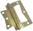 Polished Brass Deluxe Interior Non-Mortise Door Hinge (Pair)
