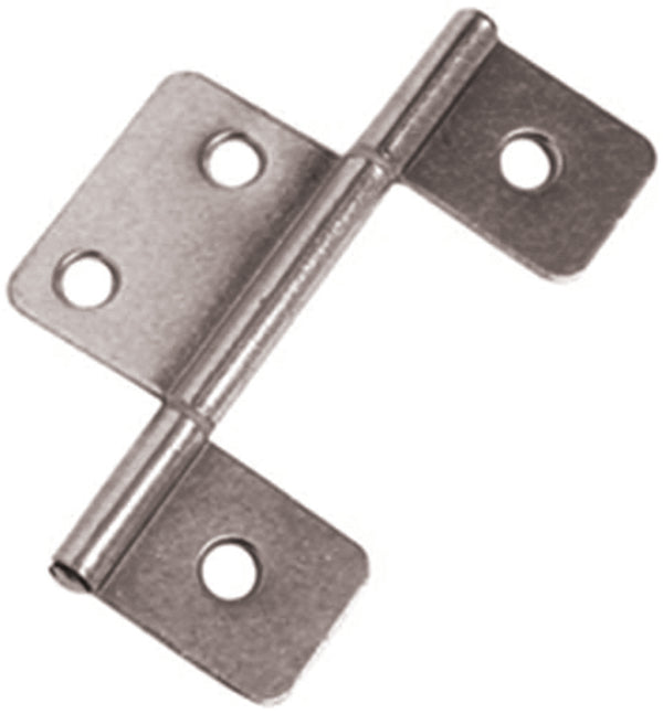 Interior Non-Mortise Door Hinge - Silver, Wider Center Leaf