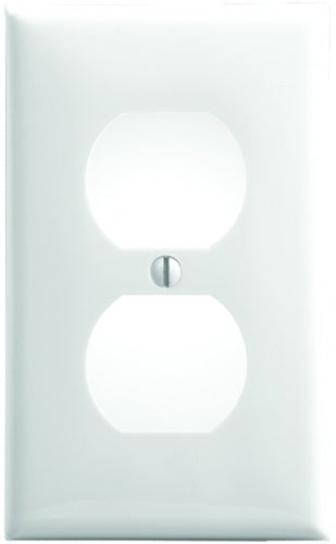 White Single Gang Wall Receptacle Plate