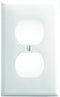 White Single Gang Wall Receptacle Plate