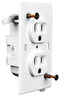 Wirecon White Self Contained Wall Receptacle