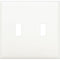 White Two Gang Wall Switch Plate
