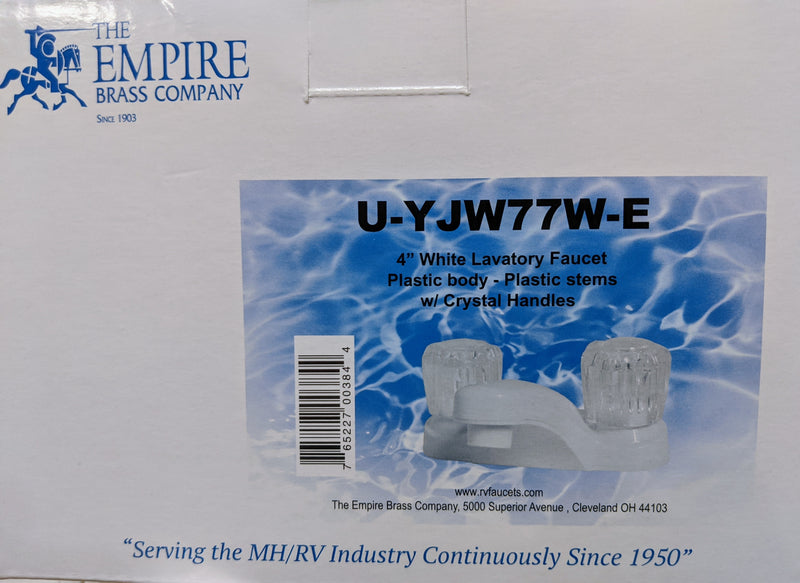 Empire 4" White Lavatory Faucet