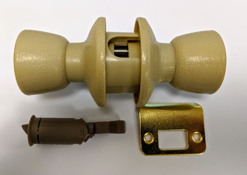 Almond Plastic Passage Lockset