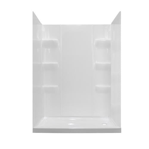 Lyons 27''x54'' White Mobile Home Shower Base With 3 Piece Surround