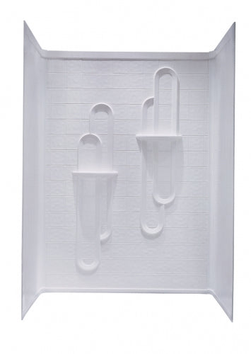 Kinro Mobile Home 3 Piece White Tile Shower Surround