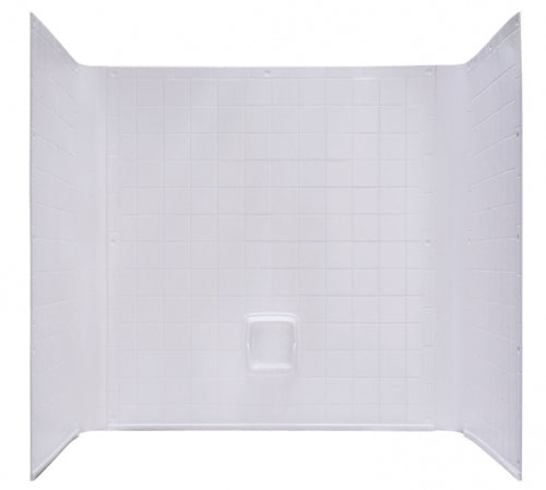 Kinro Mobile Home 3 Piece White Tile Wall Surround 40 in x 54 in