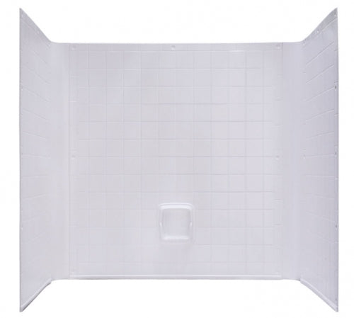 Kinro Mobile Home 3 Piece White Tile Wall Surround 40 in x 54 in