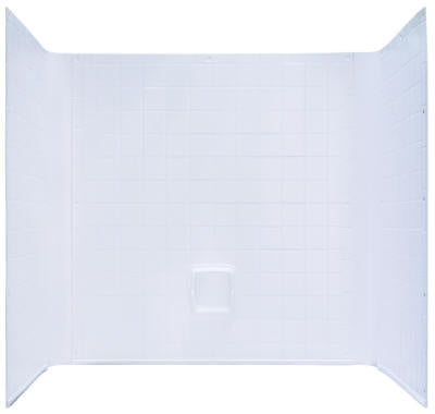 Kinro Mobile Home 1 Piece White Tile Wall Surround 40 in x 54 in