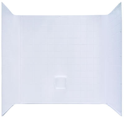 Kinro Mobile Home 1 Piece White Tile Wall Surround 40 in x 54 in
