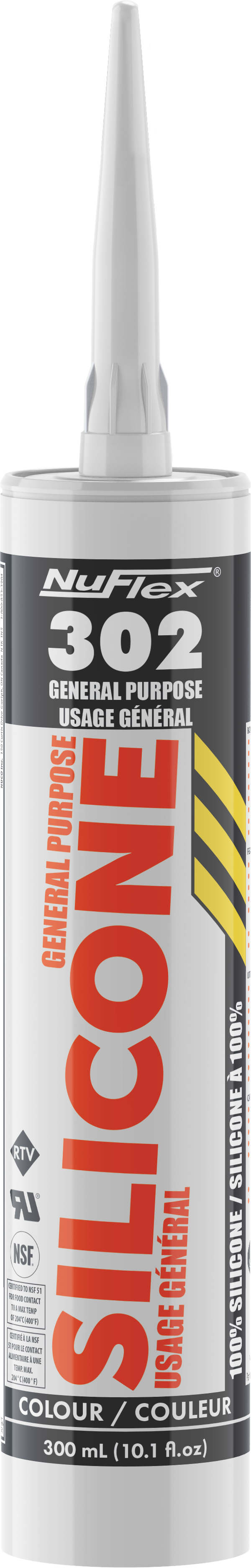 White NuFlex General Purpose 100% Silicone