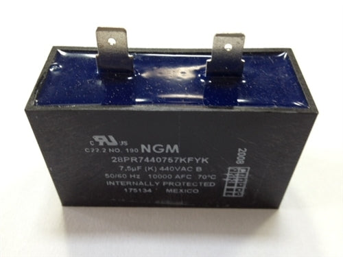 7.5 Micro Farad 440 Volt Motor Run Capacitor (FC-02435602) (NOT RETURNABLE)