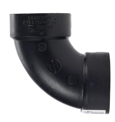1 1/2" x 1 1/2" ABS Plastic 90° Elbow