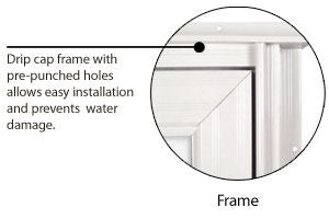 9-Lite Combination Door for Mobile Homes with Cottage Window (NOT RETURNABLE)
