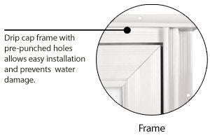 Vinyl Steel Combination Door for Mobile Home w/ 9-Lite Glass (NOT RETURNABLE)