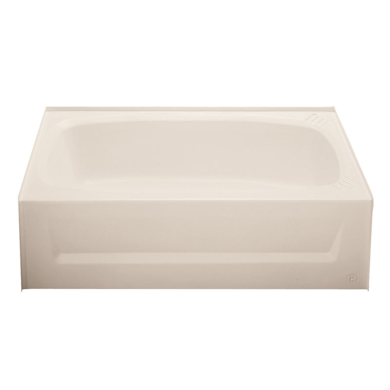 Kinro 27 in x 54 in Mobile Home Tub with Left Drain (Almond Color)