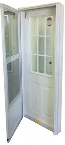 Vinyl Steel Combination Door for Mobile Home w/ 9-Lite Glass (NOT RETURNABLE)
