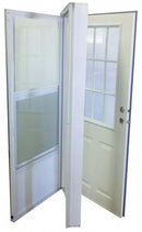Vinyl Steel Combination Door for Mobile Home w/ 9-Lite Glass (NOT RETURNABLE)