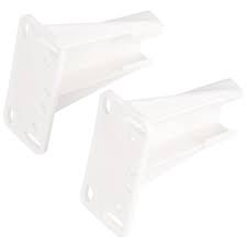 White Plastic Drawer Socket Pair